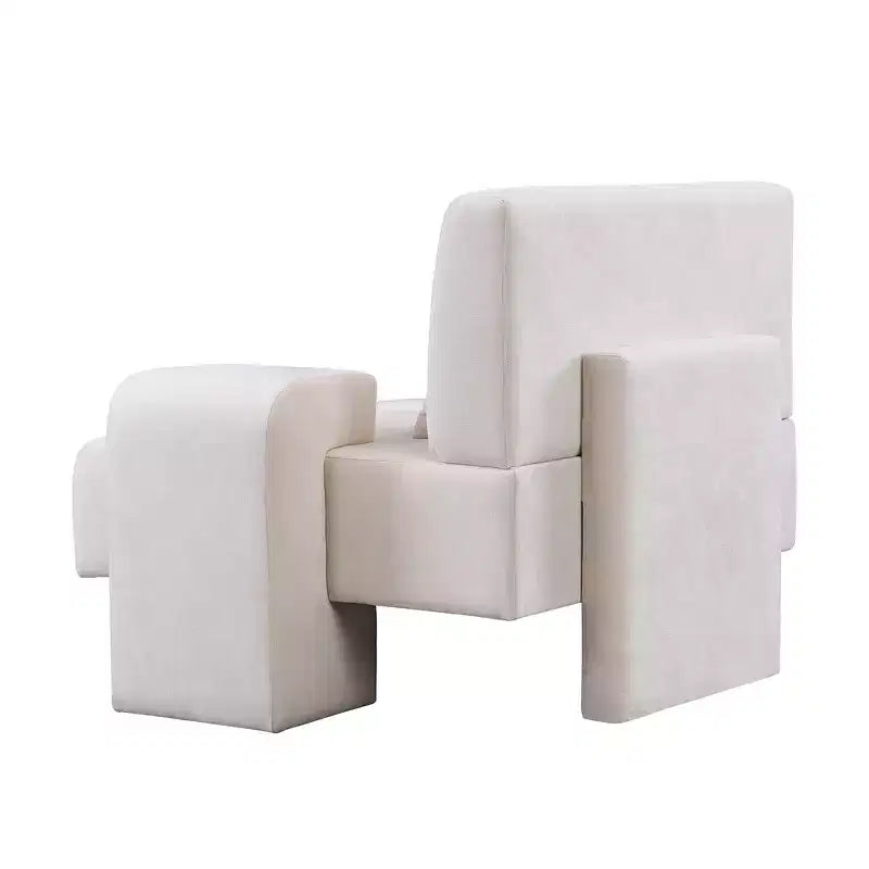 Poltrona divano decorativa extra large larga 48''W, con cuscino e vassoio in legno integrato, comoda e moderna