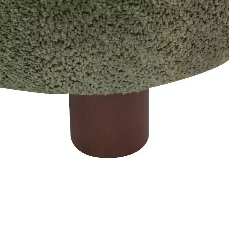 Modern Wood Boucl Upholstered Accent Slipper Chair