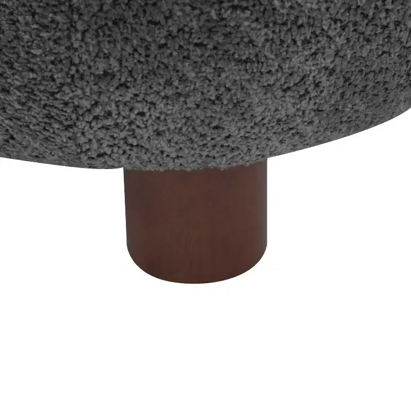 Modern Wood Boucl Upholstered Accent Slipper Chair