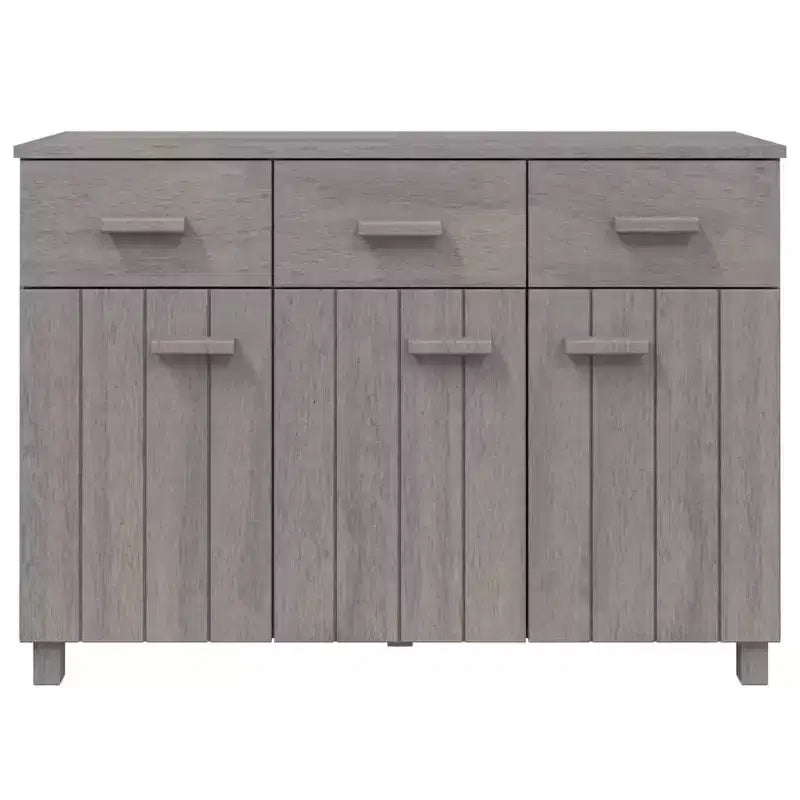 Credenza buffet consolle da bar con cassetti, in legno massello di pino