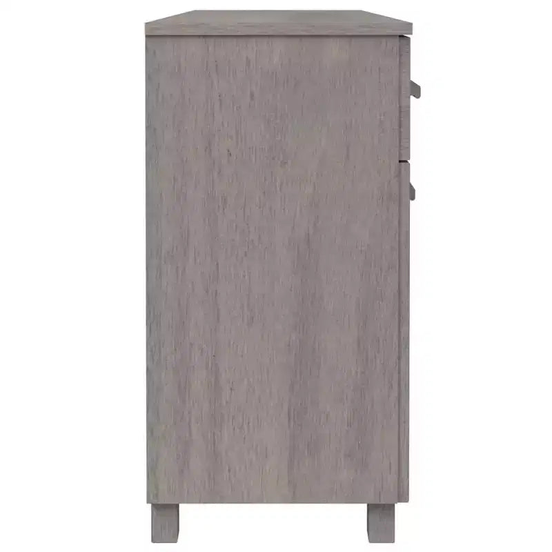 Credenza buffet consolle da bar con cassetti, in legno massello di pino