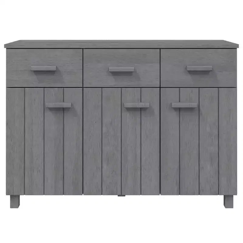 Credenza buffet consolle da bar con cassetti, in legno massello di pino