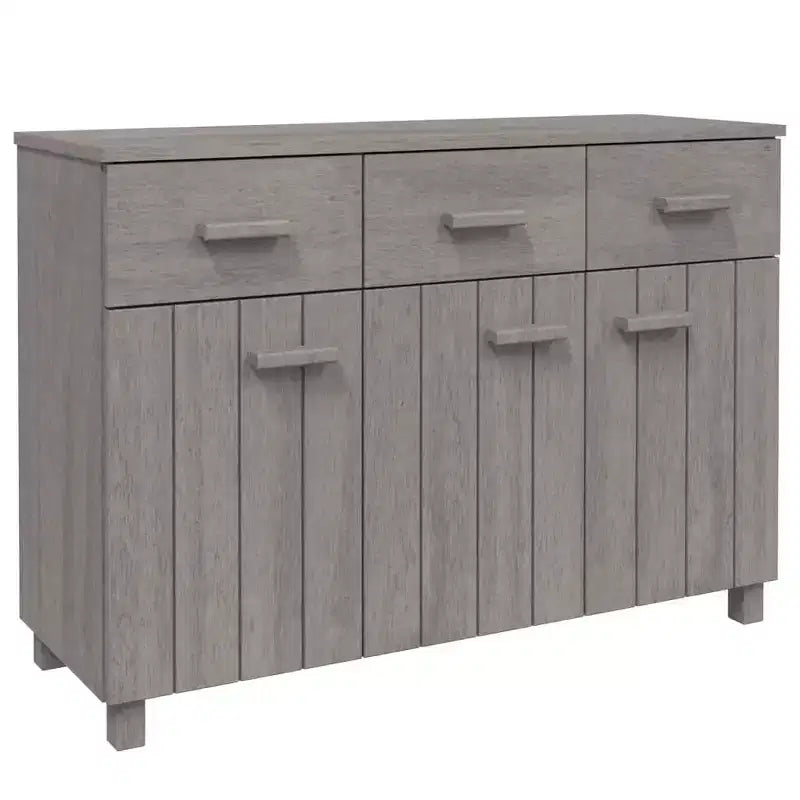 Credenza buffet consolle da bar con cassetti, in legno massello di pino