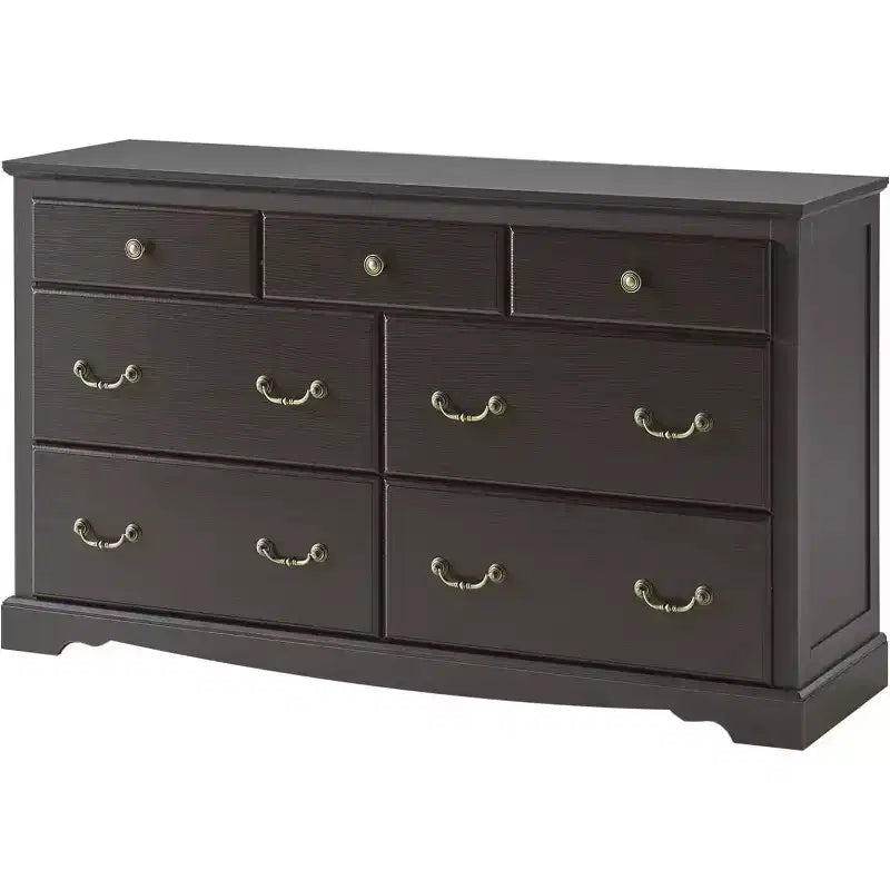 Drawer Dresser, Farmhouse Chest of Drawers with Vintage Metal Handle