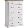 Drawer Dresser, Farmhouse Chest of Drawers with Vintage Metal Handle