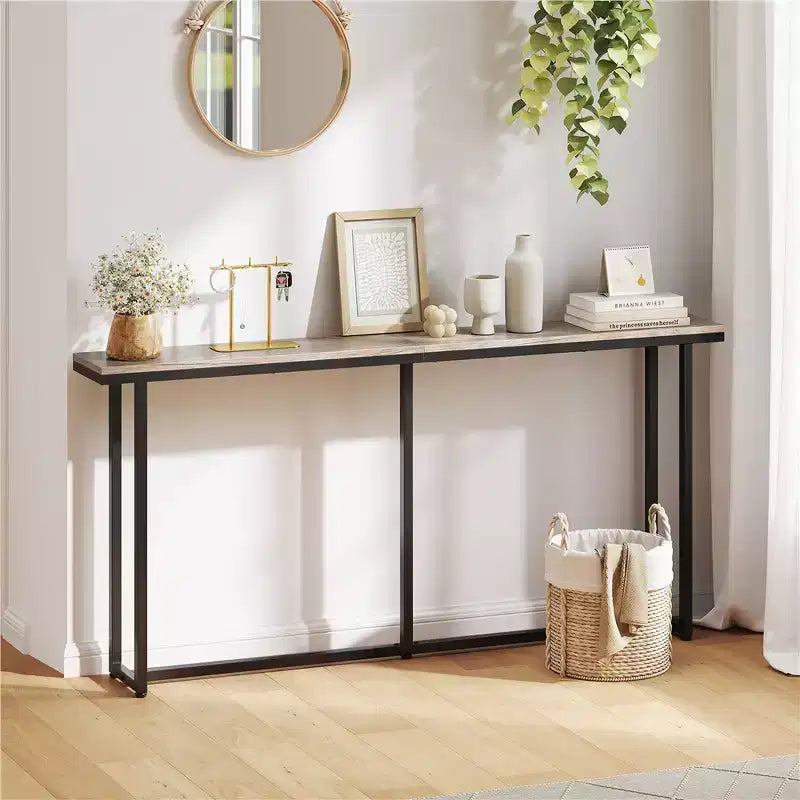 Modern 71in Extended Console Tabl for Hallway, Living Room