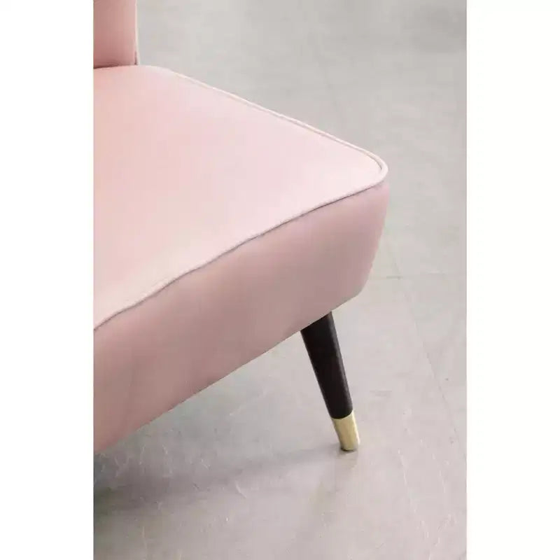 Poltrona moderna in velluto con rivestimento morbido e cuscini profondi, elegante con gambe in legno massello, per soggiorno e sala lettura