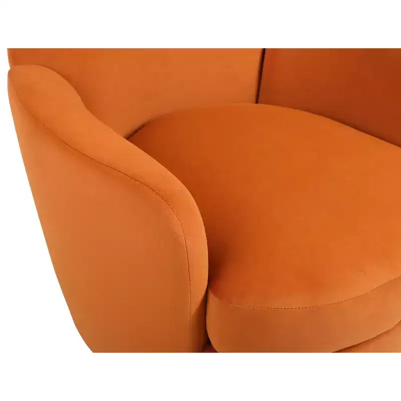 Luxury Velvet Swivel Barrel Chair,360 Silent Rotating Accent Chair with Golden Base for Living Room,Bedroom,Office