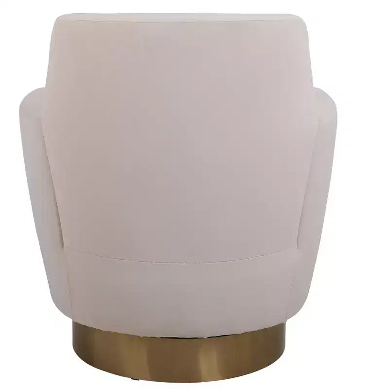 Luxury Velvet Swivel Barrel Chair,360 Silent Rotating Accent Chair with Golden Base for Living Room,Bedroom,Office