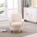 Luxury Velvet Swivel Barrel Chair,360 Silent Rotating Accent Chair with Golden Base for Living Room,Bedroom,Office