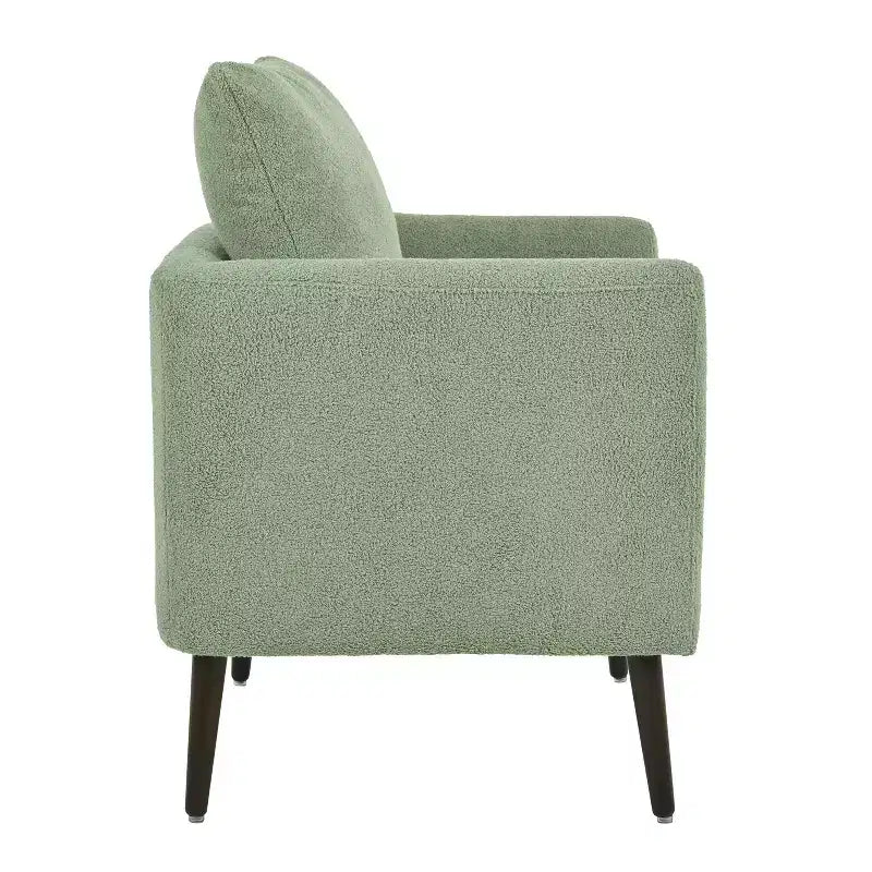 Accent Chairs for Bedroom, Modern Upholstered Armchair, Mid Century Fabric Lounge Chair, Comfortable Reading Chair with Wood Legs
