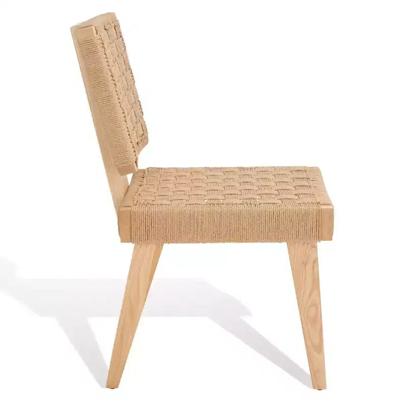 Pleciony zestaw 2 krzeseł do jadalni