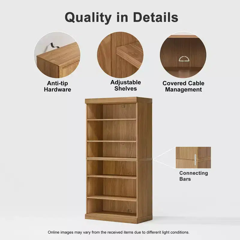Credenza decorativa in legno 31*31*16, mobile organizer con ripiani regolabili per cucina, camera da letto, soggiorno e sala da pranzo