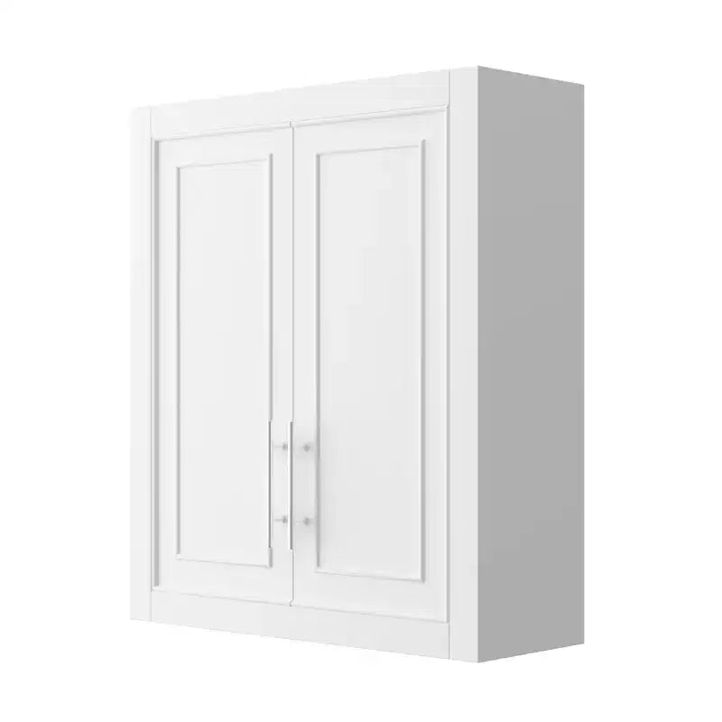 Mobiletto da parete per bagno e cucina, armadietto dei medicinali sopra il WC, mobiletto per lavanderia con ante e ripiani contenitori, grigio