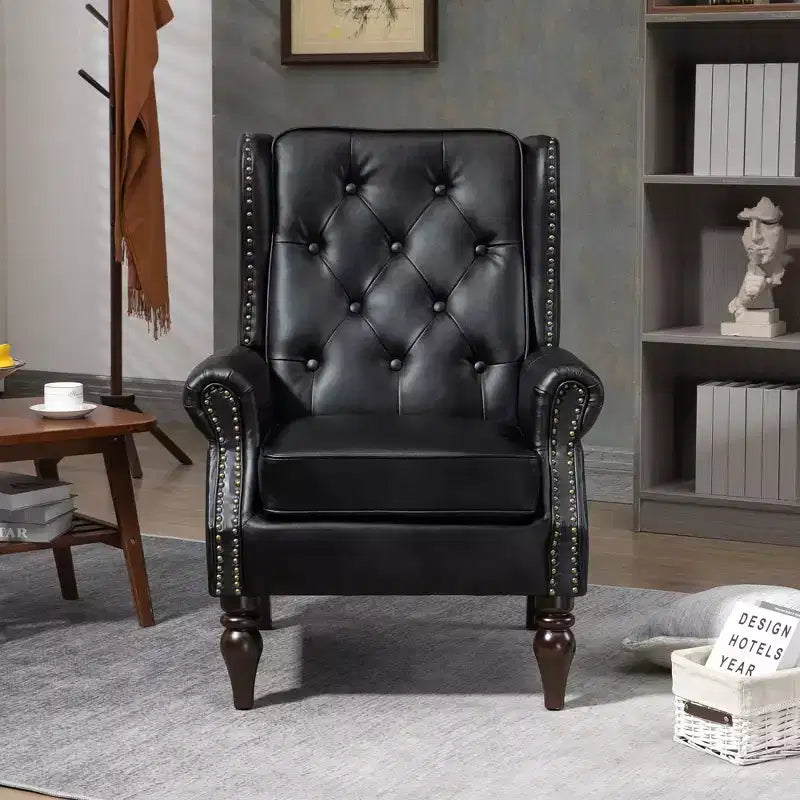 Modern Upholstered Arm Accent Chair with Sturdy Wood Legs,Comfy Lounge Chair for Living Room,Bedroom