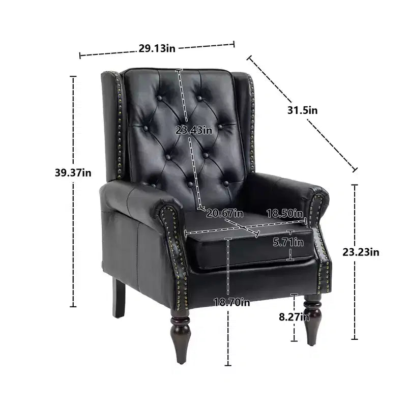 Poltrona decorativa moderna imbottita con braccioli e robuste gambe in legno, comoda poltrona lounge per soggiorno e camera da letto