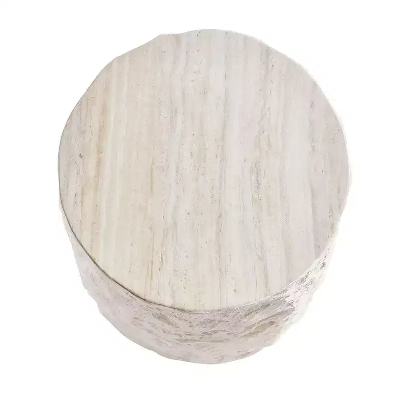 Tavolino da caffè rotondo/quadrato in fibra di vetro, tavolino decorativo, da cocktail, da centro, laterale per divano, senza bisogno di montaggio, beige
