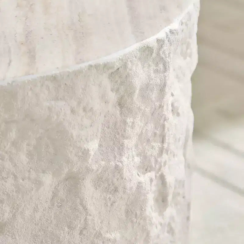 Tavolino da caffè rotondo/quadrato in fibra di vetro, tavolino decorativo, da cocktail, da centro, laterale per divano, senza bisogno di montaggio, beige
