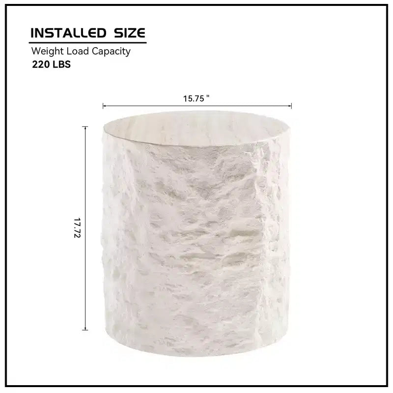 Tavolino da caffè rotondo/quadrato in fibra di vetro, tavolino decorativo, da cocktail, da centro, laterale per divano, senza bisogno di montaggio, beige