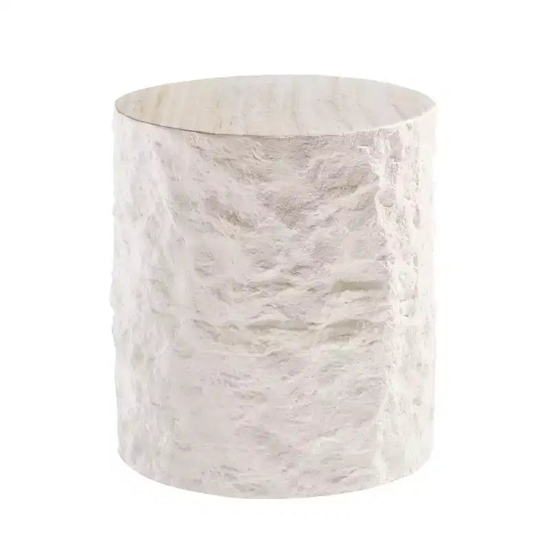 Tavolino da caffè rotondo/quadrato in fibra di vetro, tavolino decorativo, da cocktail, da centro, laterale per divano, senza bisogno di montaggio, beige