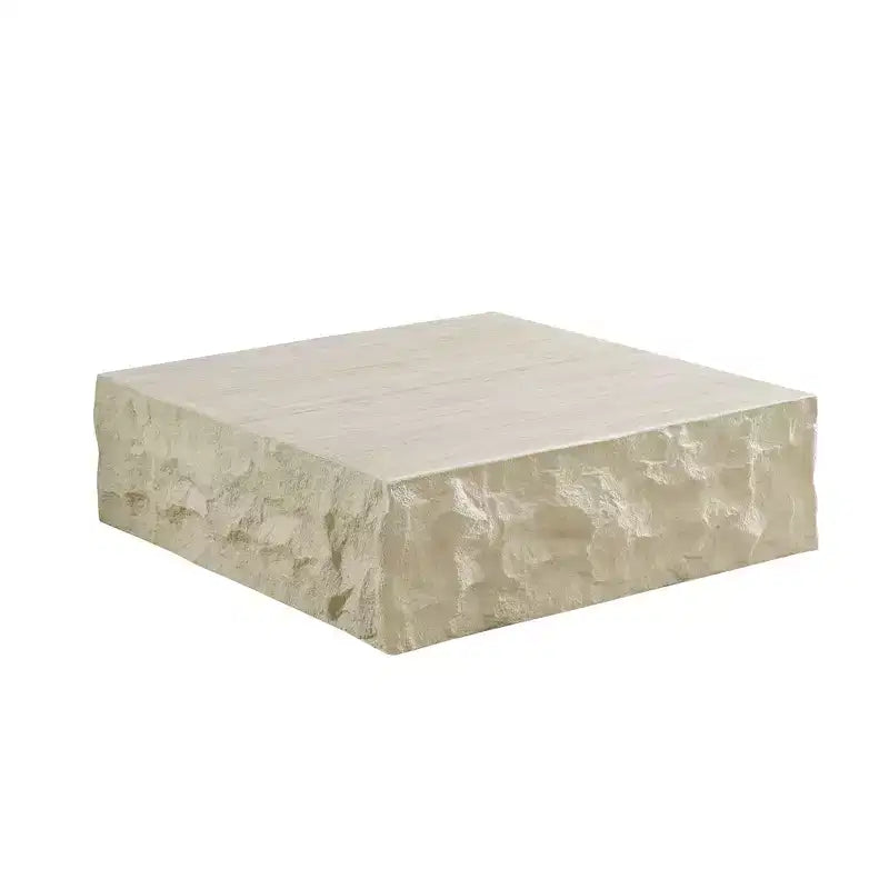 Tavolino da caffè rotondo/quadrato in fibra di vetro, tavolino decorativo, da cocktail, da centro, laterale per divano, senza bisogno di montaggio, beige