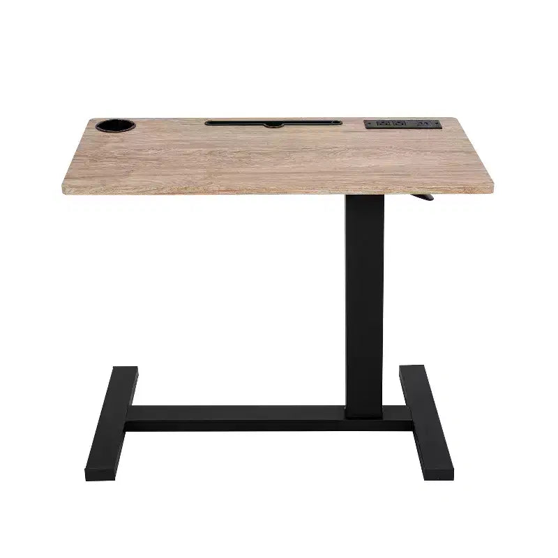 Adjustable Bed Desk with Wheels  Heavy-Duty Rolling Laptop Table with USB &amp; Type-C Charging, Cup Holder