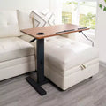 Adjustable Bed Desk with Wheels  Heavy-Duty Rolling Laptop Table with USB &amp; Type-C Charging, Cup Holder