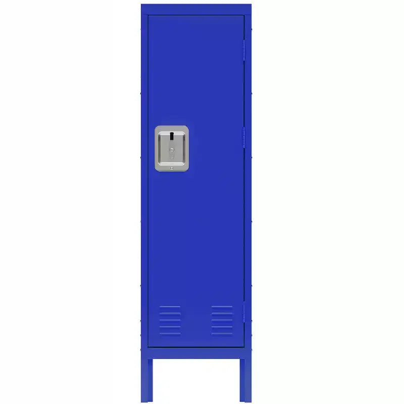 Armadietto in acciaio a un ripiano con 2 scomparti, mobile contenitore in metallo per casa, ufficio, scuola e palestra, 54H x 15W x 14D