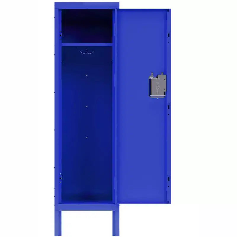Armadietto in acciaio a un ripiano con 2 scomparti, mobile contenitore in metallo per casa, ufficio, scuola e palestra, 54H x 15W x 14D