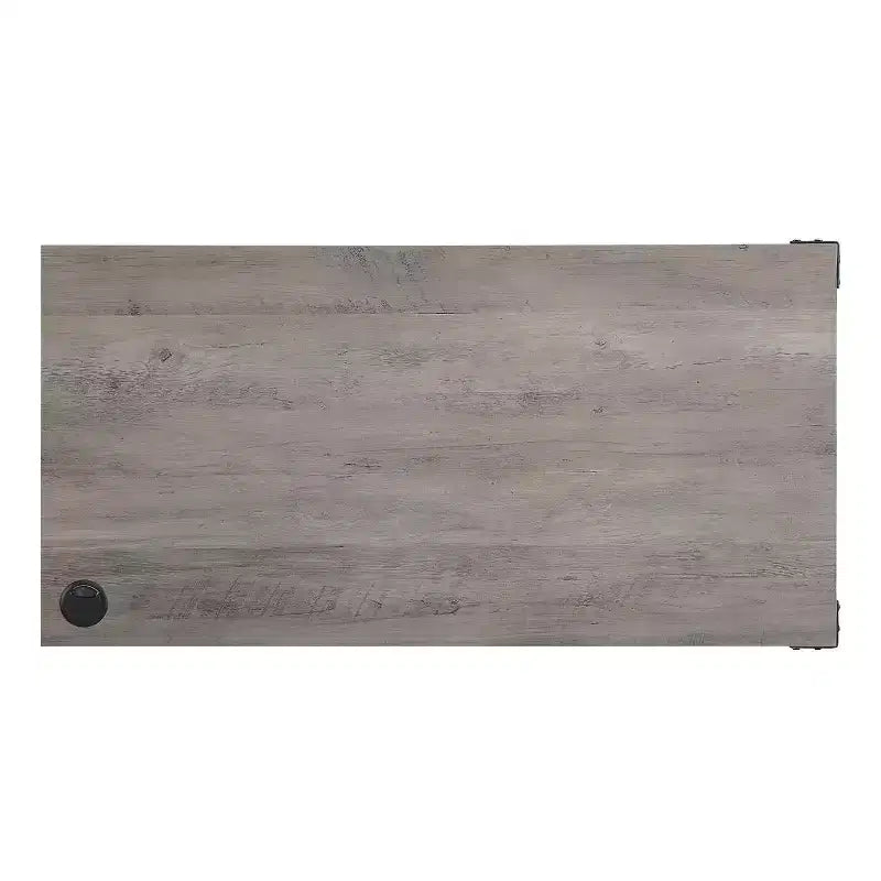 L-Shape Writing Desk with Side Cabinet,Sliding Barn Door,Industrial Desk with Storage Compartments,Cable Hole,Computer Desk for Office