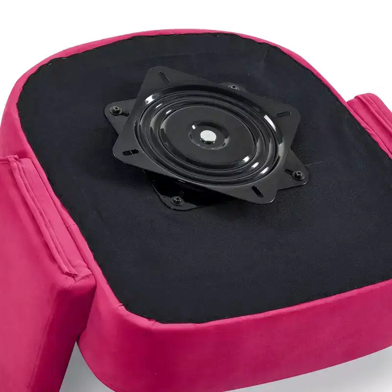 Poltrona girevole moderna decorativa, poltrona arrotondata rivestita in velluto con schienale aperto e braccioli, comoda per camera da letto e soggiorno