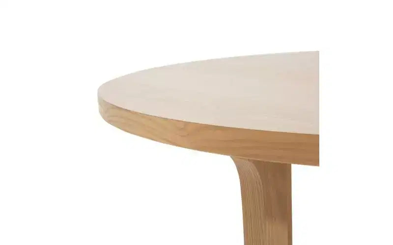 48 Circle Kitchen Table for 4,Scratch-resistant Dining Table with Trestle Base,Space-saving &amp; Compact Table for Dining Room