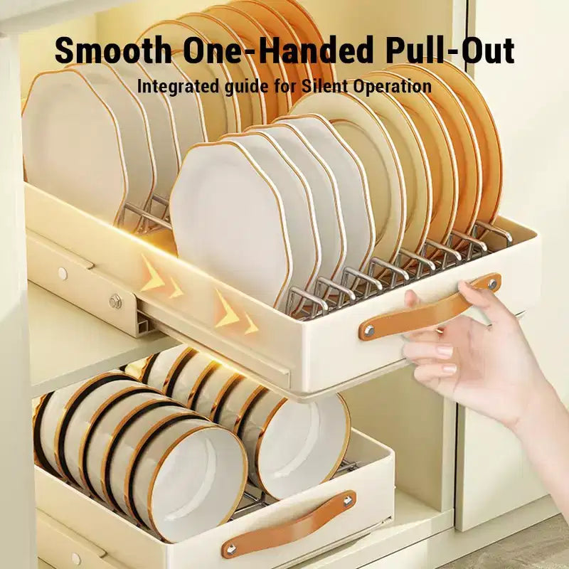 Slide Out Under Sink Cabinet Organizer, Stainless Steel Pull Out Shelves, Drainage Tray Rack, Pull Out Drawers for Kitchen Bathroom Pantry Cabinets