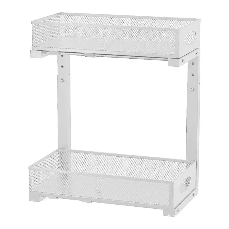 Under Sink Organizer 2 Tier, Pull Out Drawer Metal Cabinet Organizer, Storage for Kitchen/Bathroom/Closet