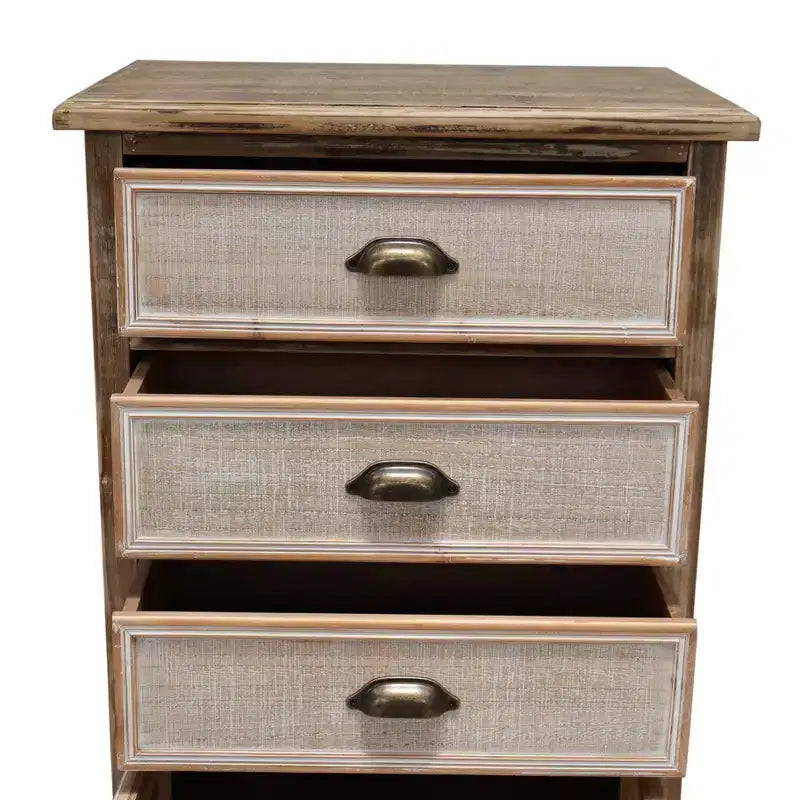 Credenza rustica in legno massello con 3 cassetti