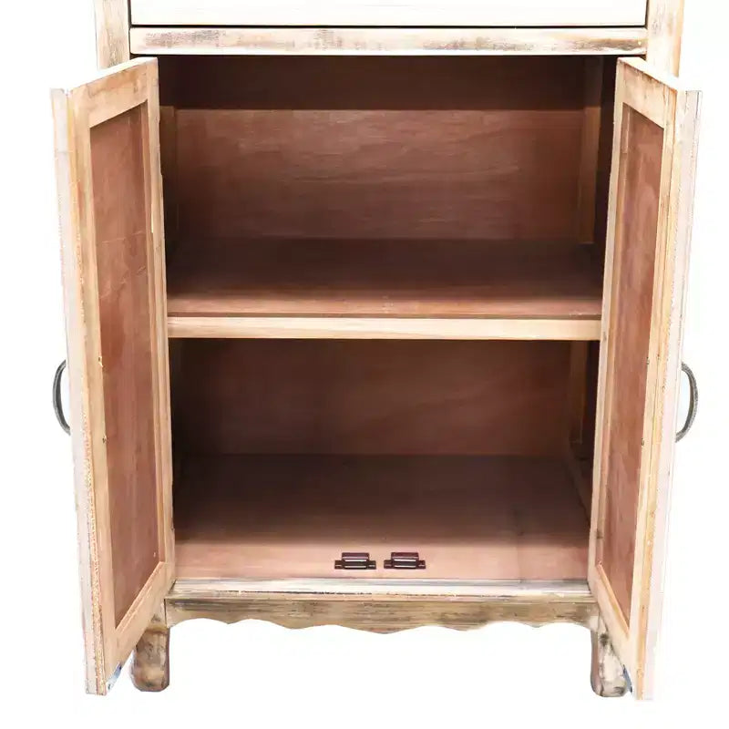 Credenza rustica in legno massello con 3 cassetti