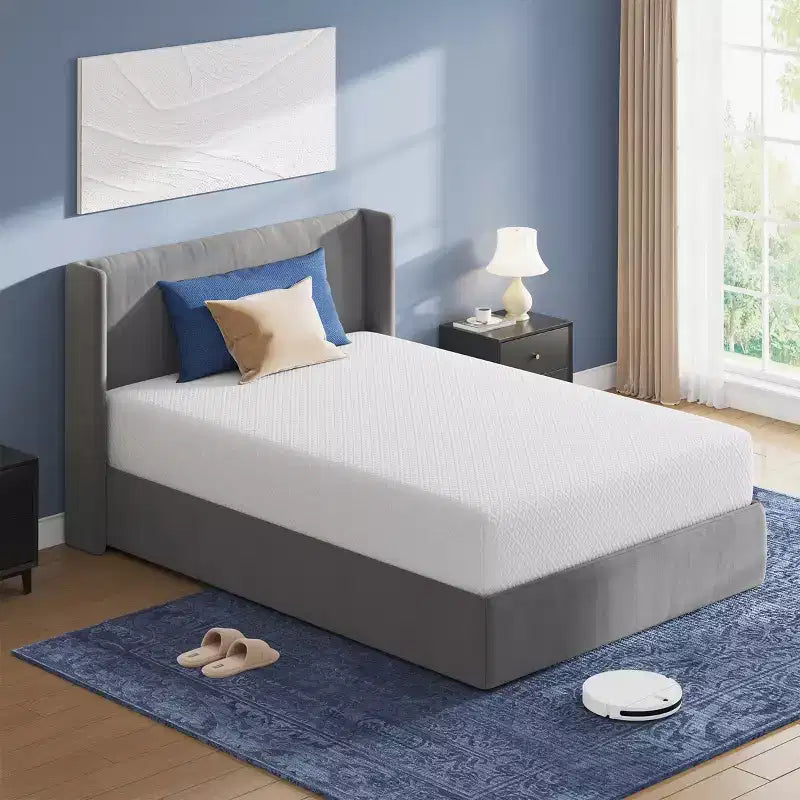 Adult 6 Inch Cooling Gel Memory Foam Mattress, Bamboo Charcoal Support Foam, Medium Firm