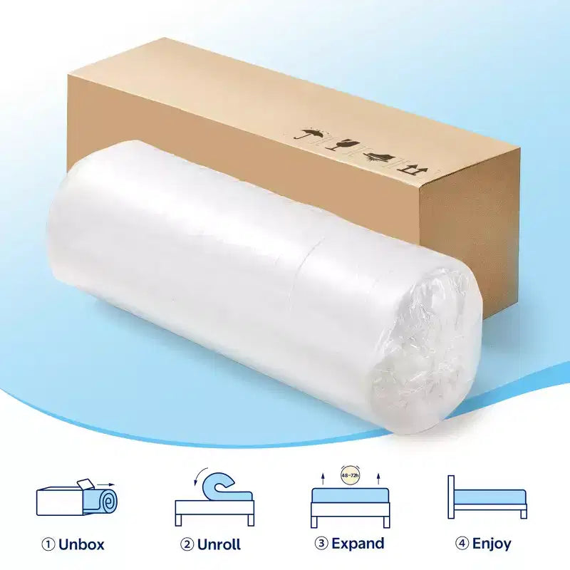 Adult 6 Inch Cooling Gel Memory Foam Mattress, Bamboo Charcoal Support Foam, Medium Firm