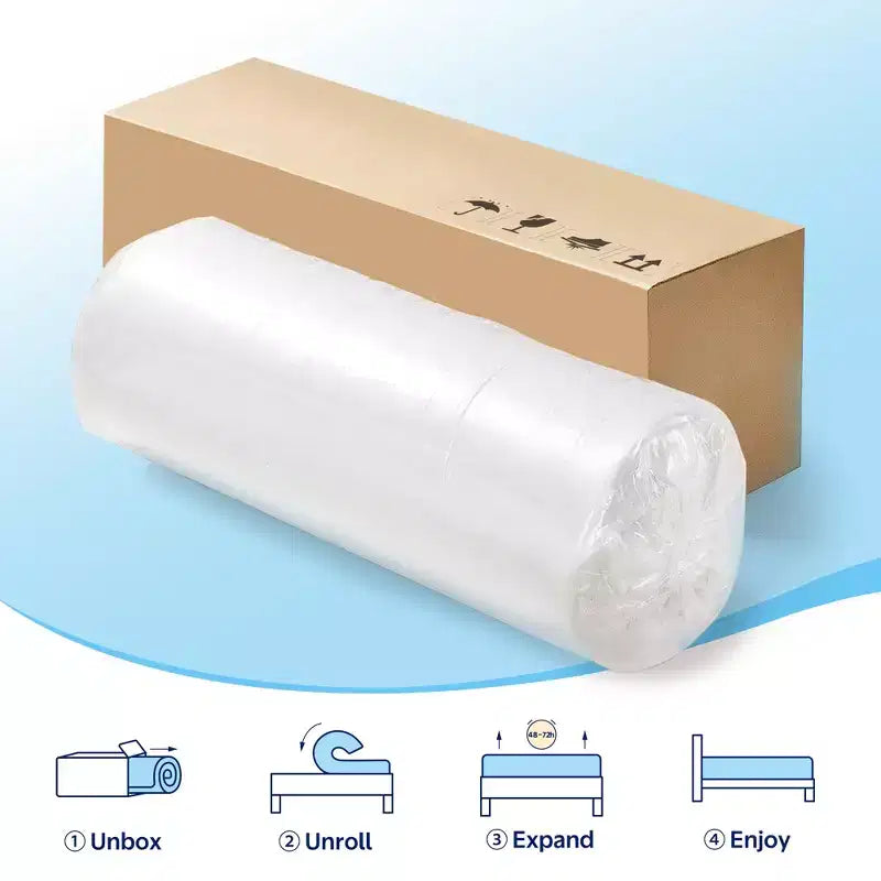 Adult 6 Inch Cooling Gel Memory Foam Mattress, Bamboo Charcoal Support Foam, Medium Firm